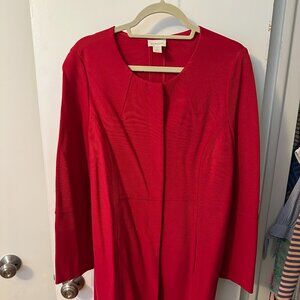 Chico's Long Red Jacket, Size 1 (M)
